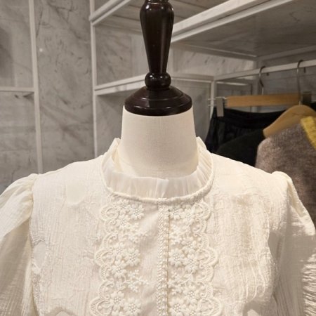 꽃 레이스 블라우스