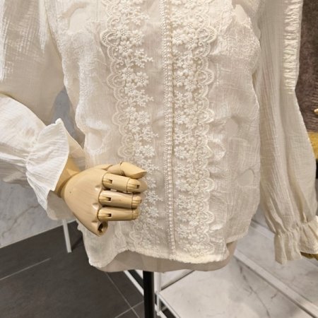 꽃 레이스 블라우스