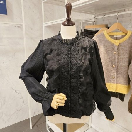 꽃 레이스 블라우스