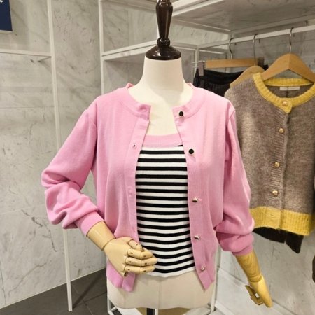 스트라이프 끈탑 가디건 세트