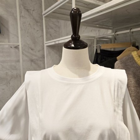 루즈핏 소매배색 티셔츠