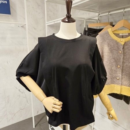 루즈핏 소매배색 티셔츠