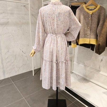 프릴 플라워 스트링 원피스