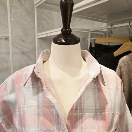 포켓 체크 셔츠