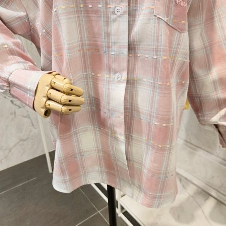 포켓 체크 셔츠