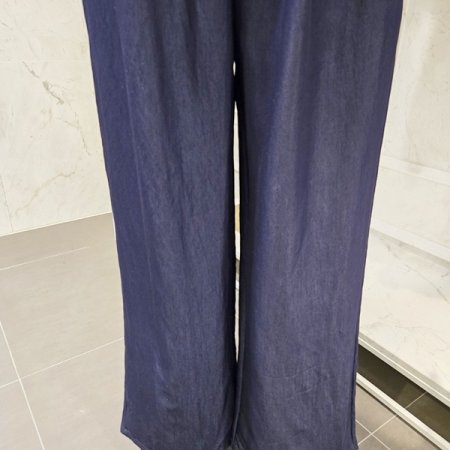 레이스 끈 밴딩 와이드팬츠