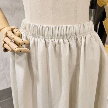 무지 밴딩 플레어 스커트