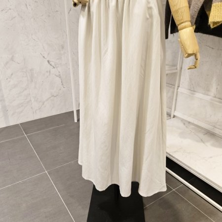 무지 밴딩 플레어 스커트