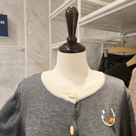 스마일 토글단추 가디건