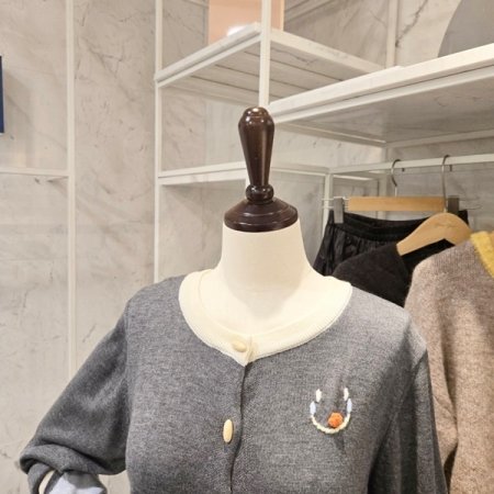 스마일 토글단추 가디건