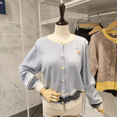 스마일 토글단추 가디건