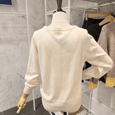 레이스 배색 라운드넥 가디건