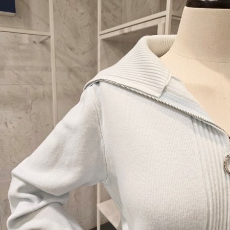 카라 투웨이 집업 가디건