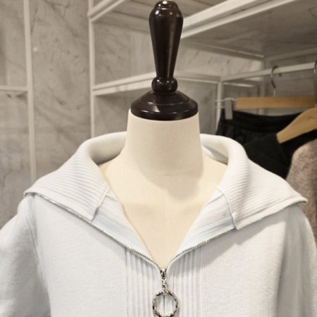 카라 투웨이 집업 가디건