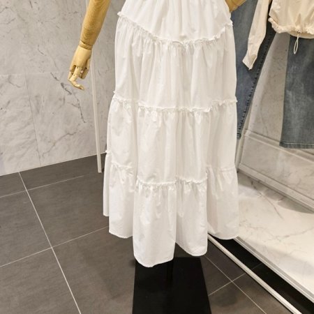 캉캉 프릴 롱 스커트