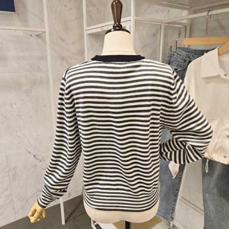 베이직 줄무늬 가디건