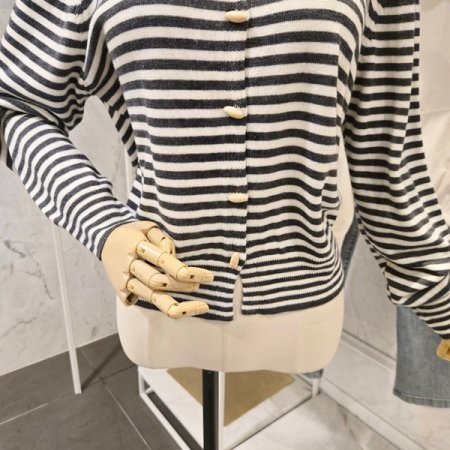 베이직 줄무늬 가디건