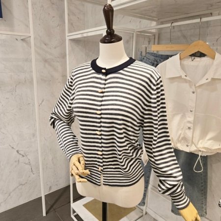 베이직 줄무늬 가디건