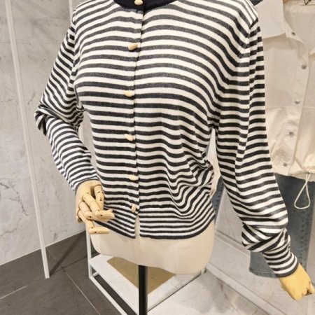 베이직 줄무늬 가디건