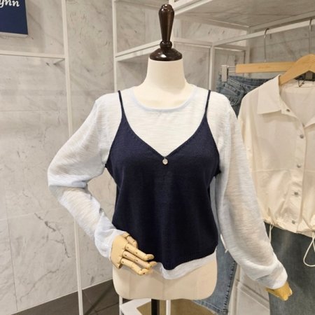 뷔스티에 티셔츠 세트