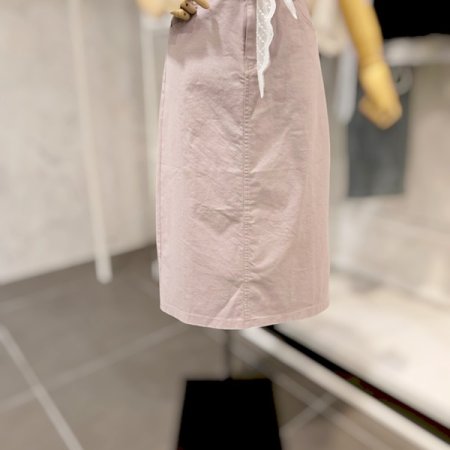 레이스 끈 뒷트임 스커트