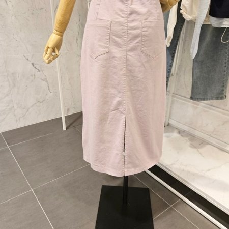 레이스 끈 뒷트임 스커트