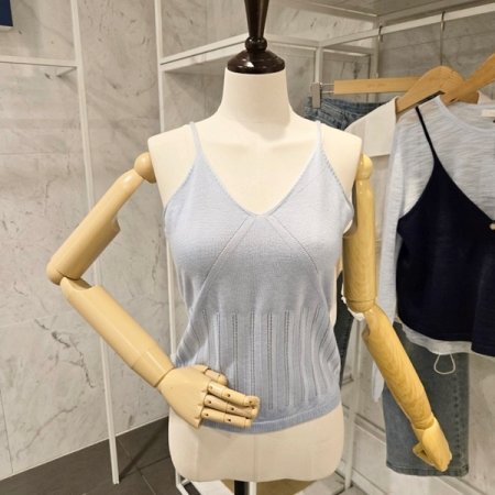 펀칭 탑 가디건 세트