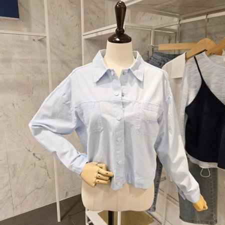 자수 양포켓 카라 자켓