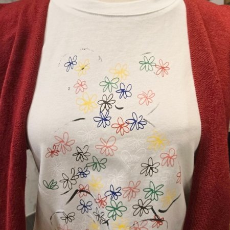 니트숄 플라워티셔츠 세트