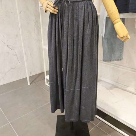 풀 밴딩 주름 스커트