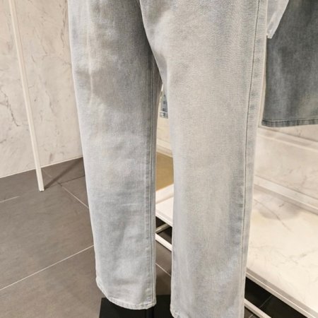 베이직 세미 와이드 데님 팬츠