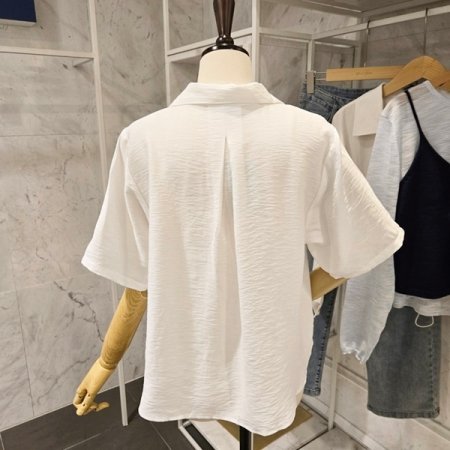 핀턱 카라 블라우스