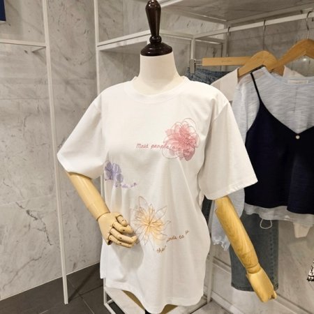 썸 플라워 티셔츠