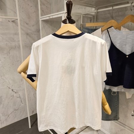 강아지 배색 티셔츠