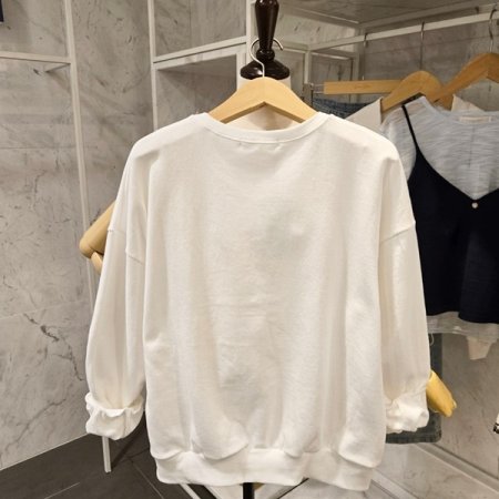 플라워 라운드 맨투맨티셔츠