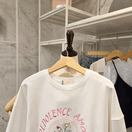 플라워 라운드 맨투맨티셔츠