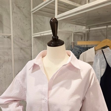 카라 줄지 셔츠