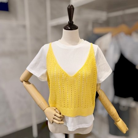 컬러 뷔스티에 티셔츠 세트