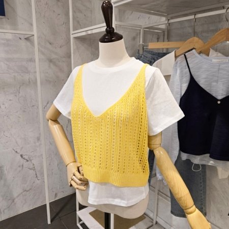 컬러 뷔스티에 티셔츠 세트