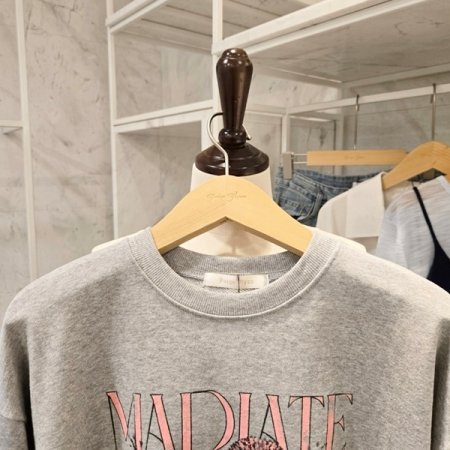 부케 프린트 맨투맨티셔츠