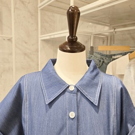 스티치 양포켓 벨트 원피스