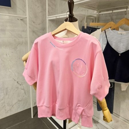 트임 스마일 맨투맨티셔츠