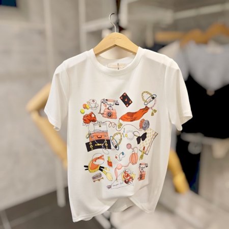 프린트 반팔 티셔츠