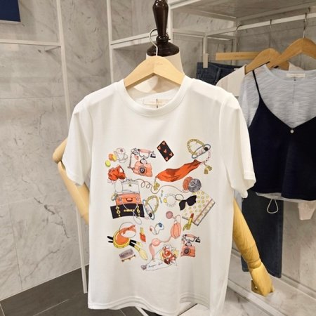 프린트 반팔 티셔츠