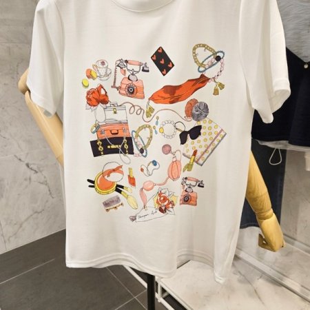 프린트 반팔 티셔츠