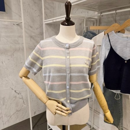 강아지 줄무늬 니트