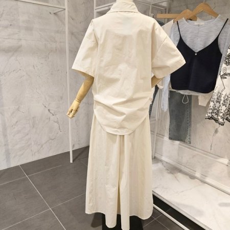 플라워 셔츠 스커트 세트