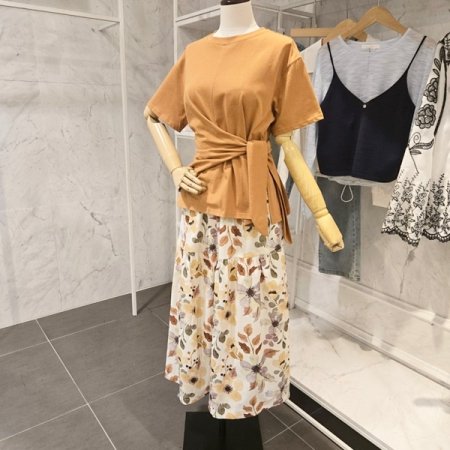 티셔츠 플라워스커트 가방 세트