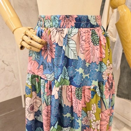 컬러풀 플라워 스커트