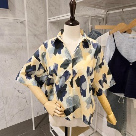 스케치 나염 셔츠